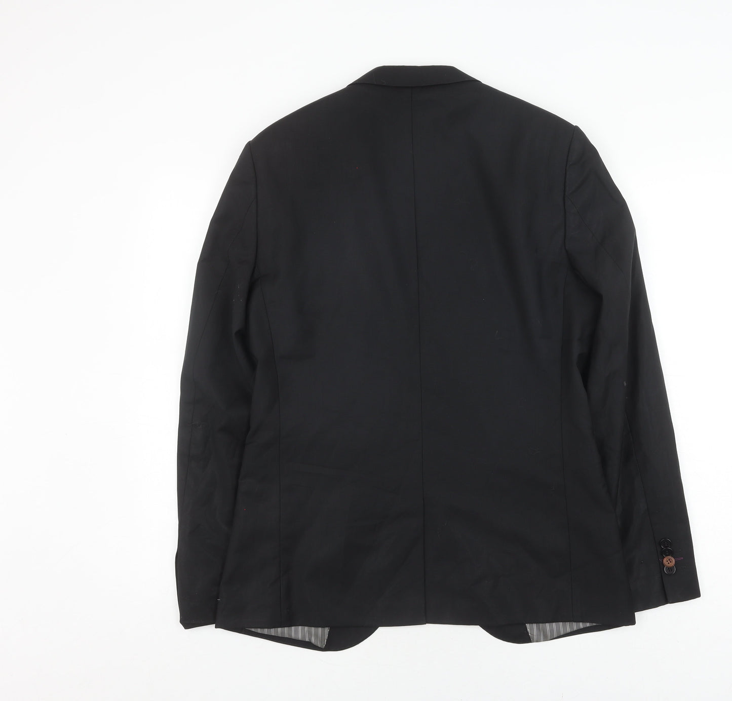 River Island Men’s Black Blazer, Size 40, Wool, Formal