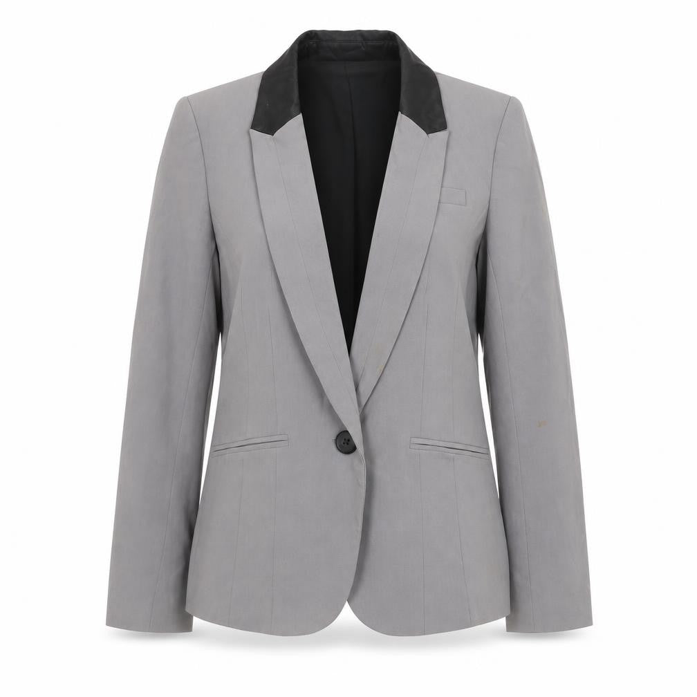 River Island Women's Grey Blazer UK 10 Lined Tailored