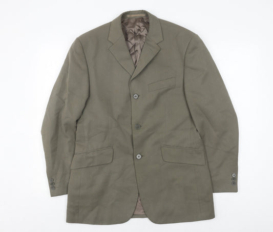 Karl Jackson Men's Green Suit Jacket - Size 38S