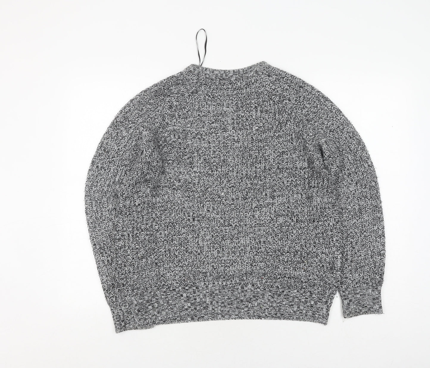QED London Women's Grey Knit Jumper, Large, Crew Neck