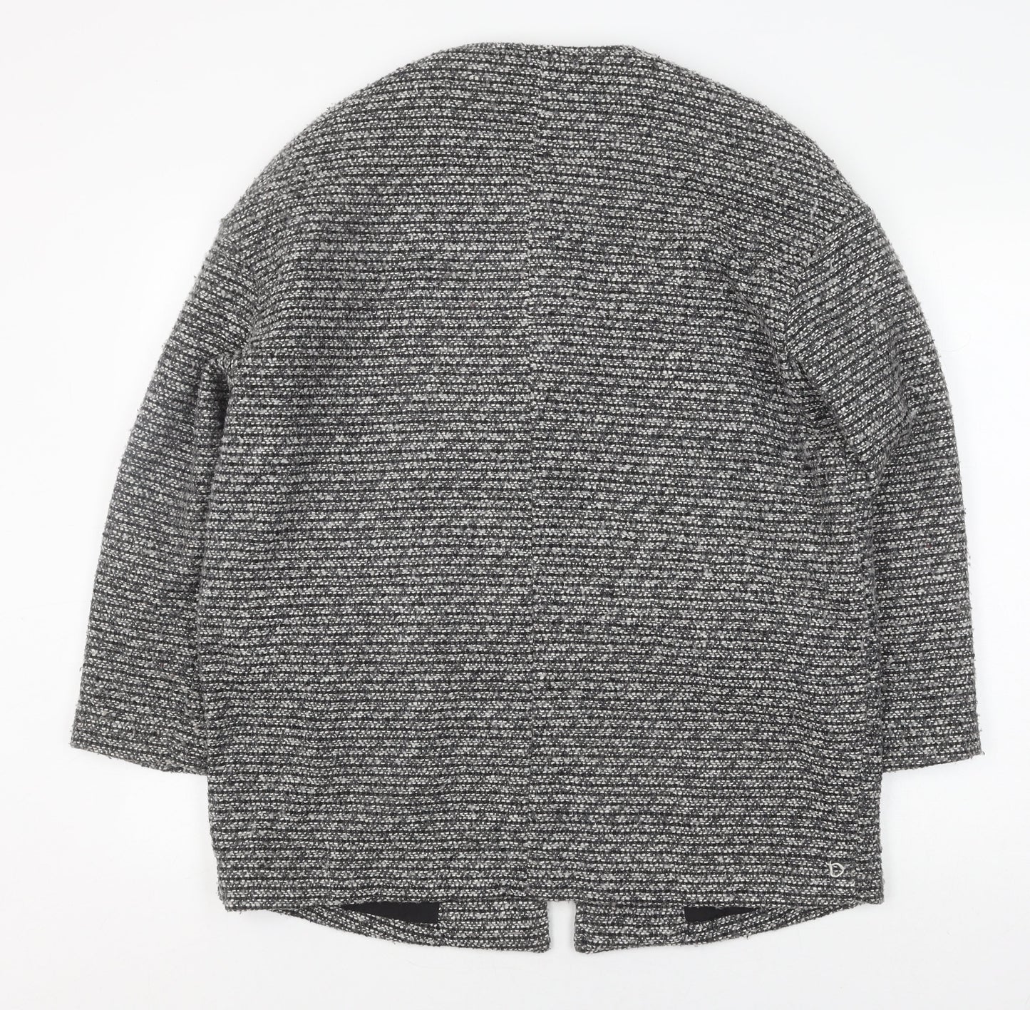 Mango Women's Black Tweed Bomber Jacket Size L