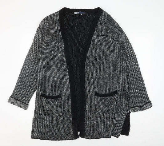 Isle Women’s Black Coatigan, Size M, Acrylic, Long Sleeve