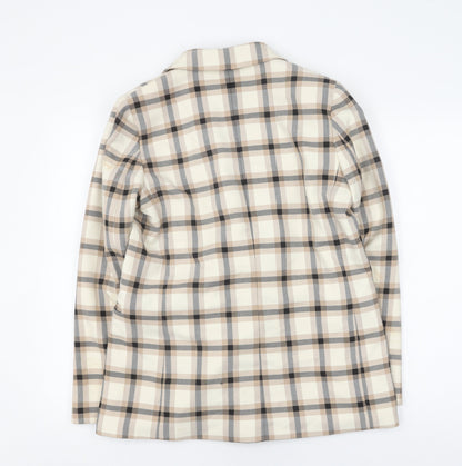 H&M Women's Multicoloured Plaid Blazer Size 12, Lined