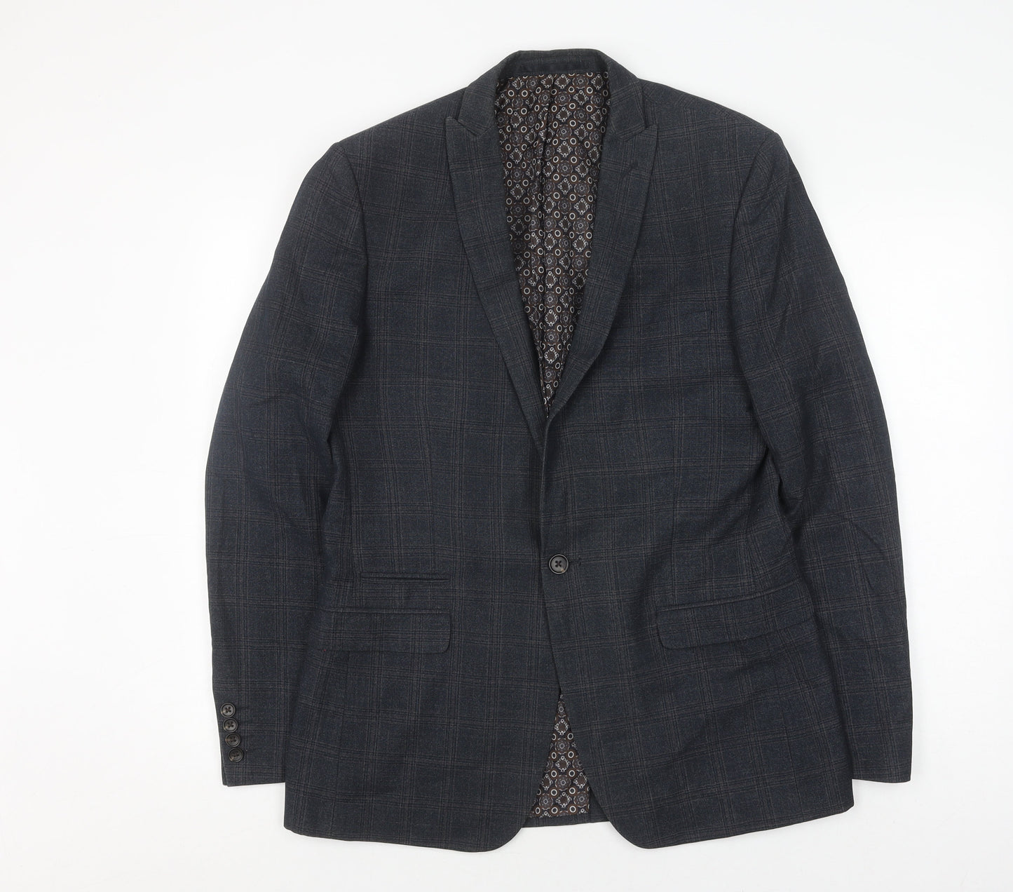 Red Herring Men's Grey Check Blazer 40L