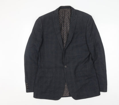 Additional front view of Red Herring Men's Grey Check Blazer 40L
