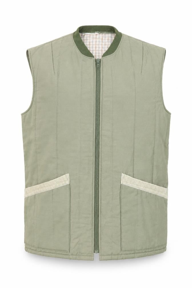 Hadrian Green Quilted Men's Waistcoat Size 12