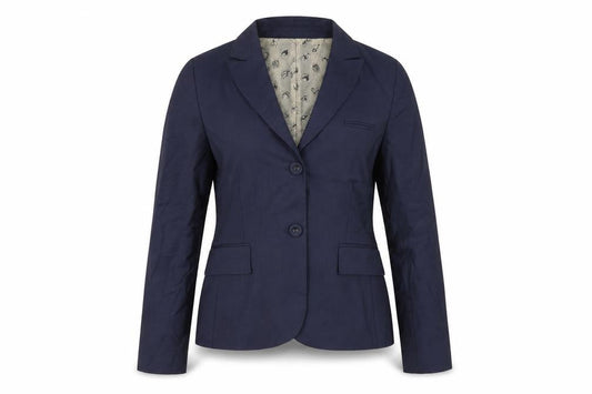 NW3 Women's Blue Wool Blazer, Classic Two-Button, Size 10