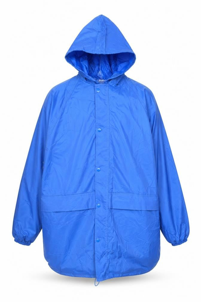 Footpath Men's Blue Rain Coat S Hooded Lightweight
