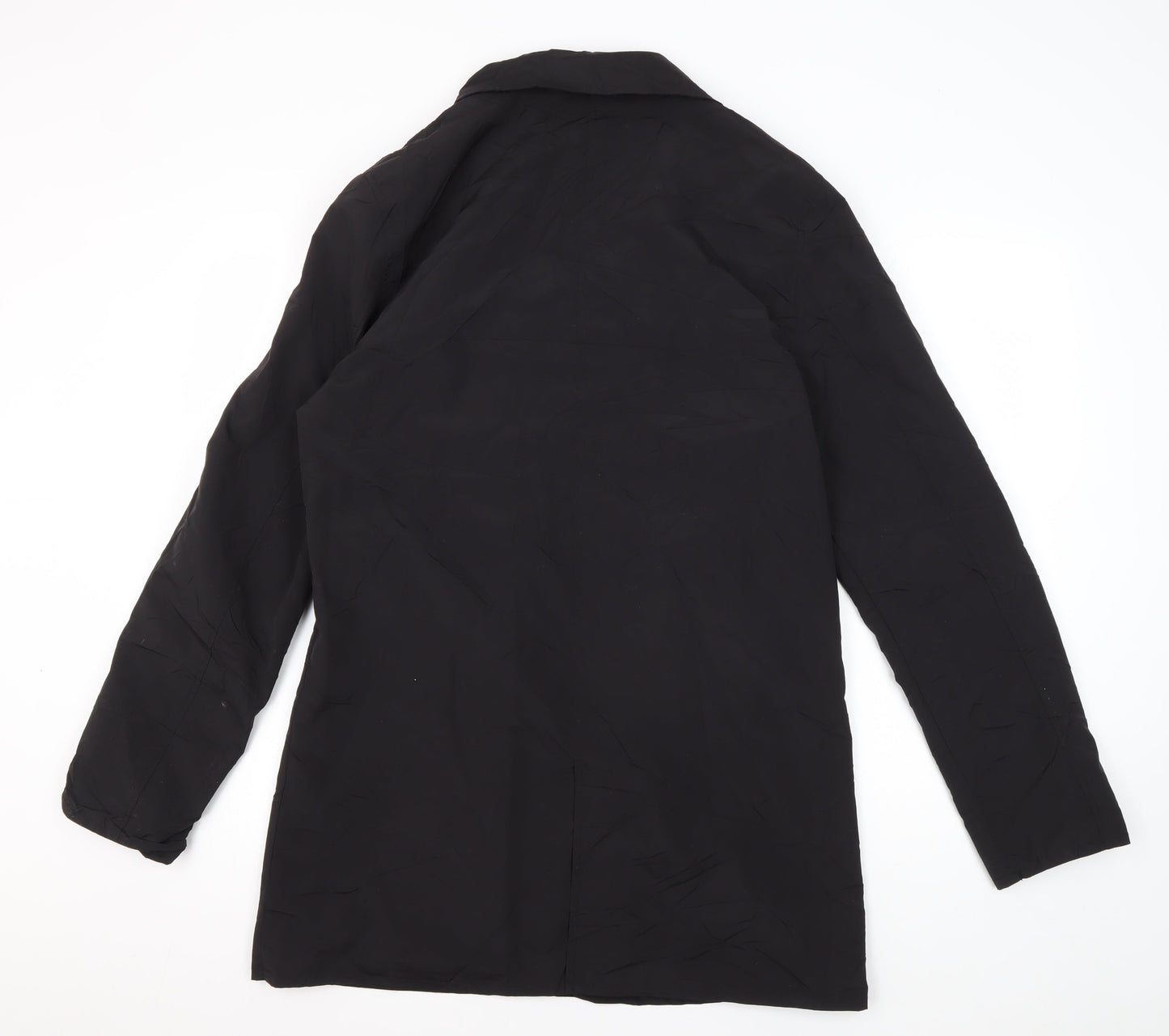 Fluid Men's Black Mid-Length Nylon Coat, Size S