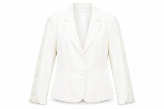 Kaleidoscope Women's White Blazer UK 14 Regular