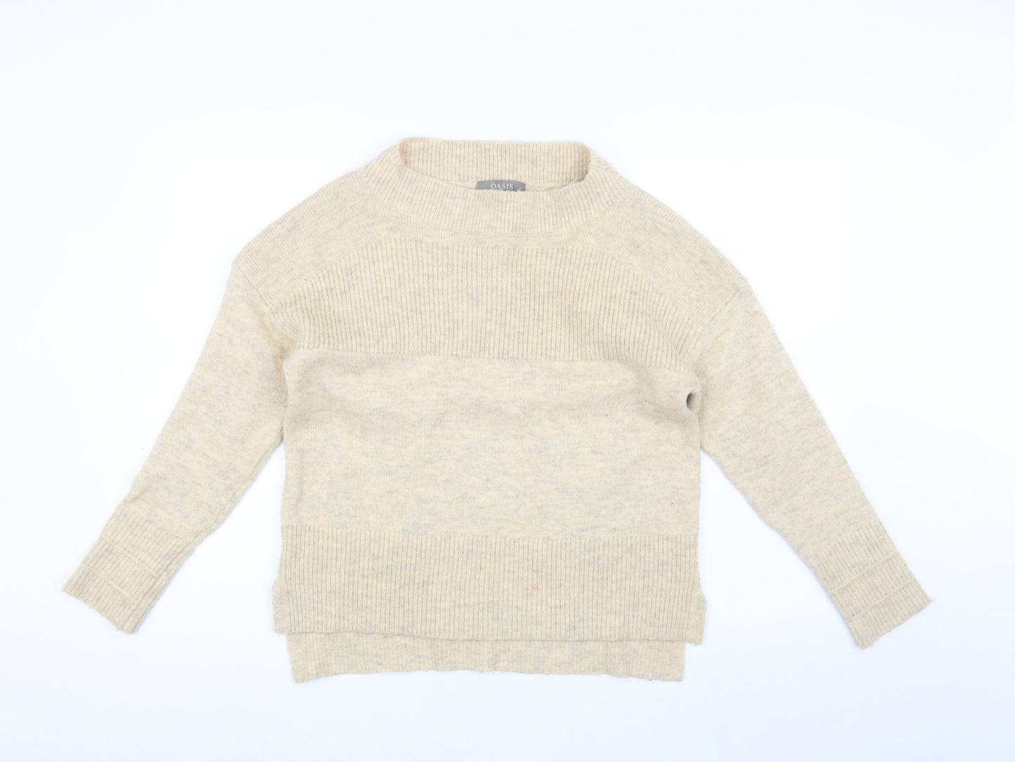 Oasis Women's Beige Small Knit Pullover Jumper