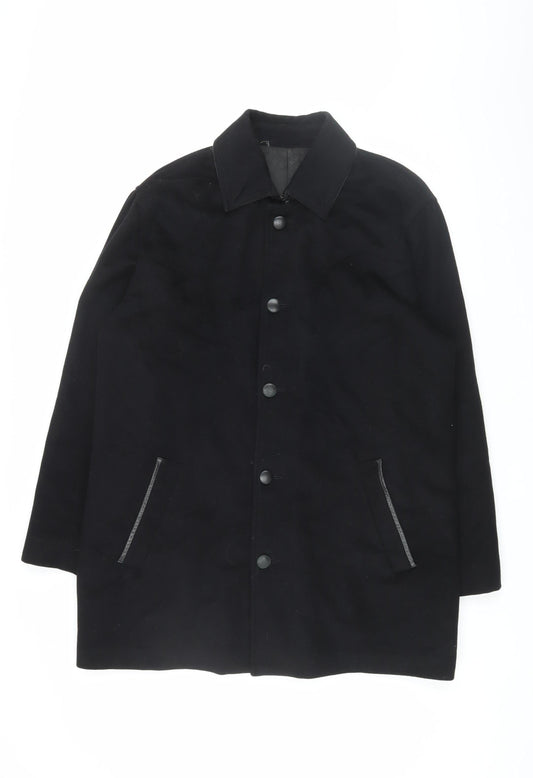 Messori Men's Black Overcoat L - Elegant Formal Wear
