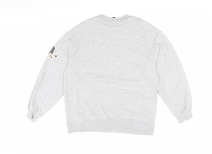 Preloved H&M Women's Grey Disney Graphic Pullover Sweatshirt S - Back