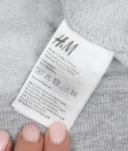 Preloved H&M Women's Grey Disney Graphic Pullover Sweatshirt S - Label