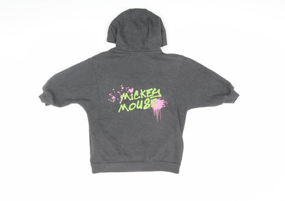 Back view of Disney at Next Grey Mickey Mouse girls’ hoodie, size 5