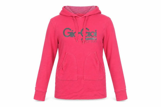 Gio Goi Women's Pink Logo Hoodie, Size S Pullover