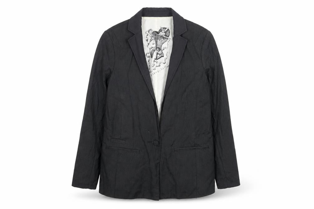 River Island Women's Black Pinstripe Blazer Size 10