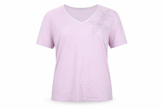Jumper Women's Purple Embroidered T-Shirt M