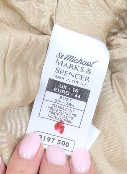 Marks & Spencer Women's Beige Jacket Size 16