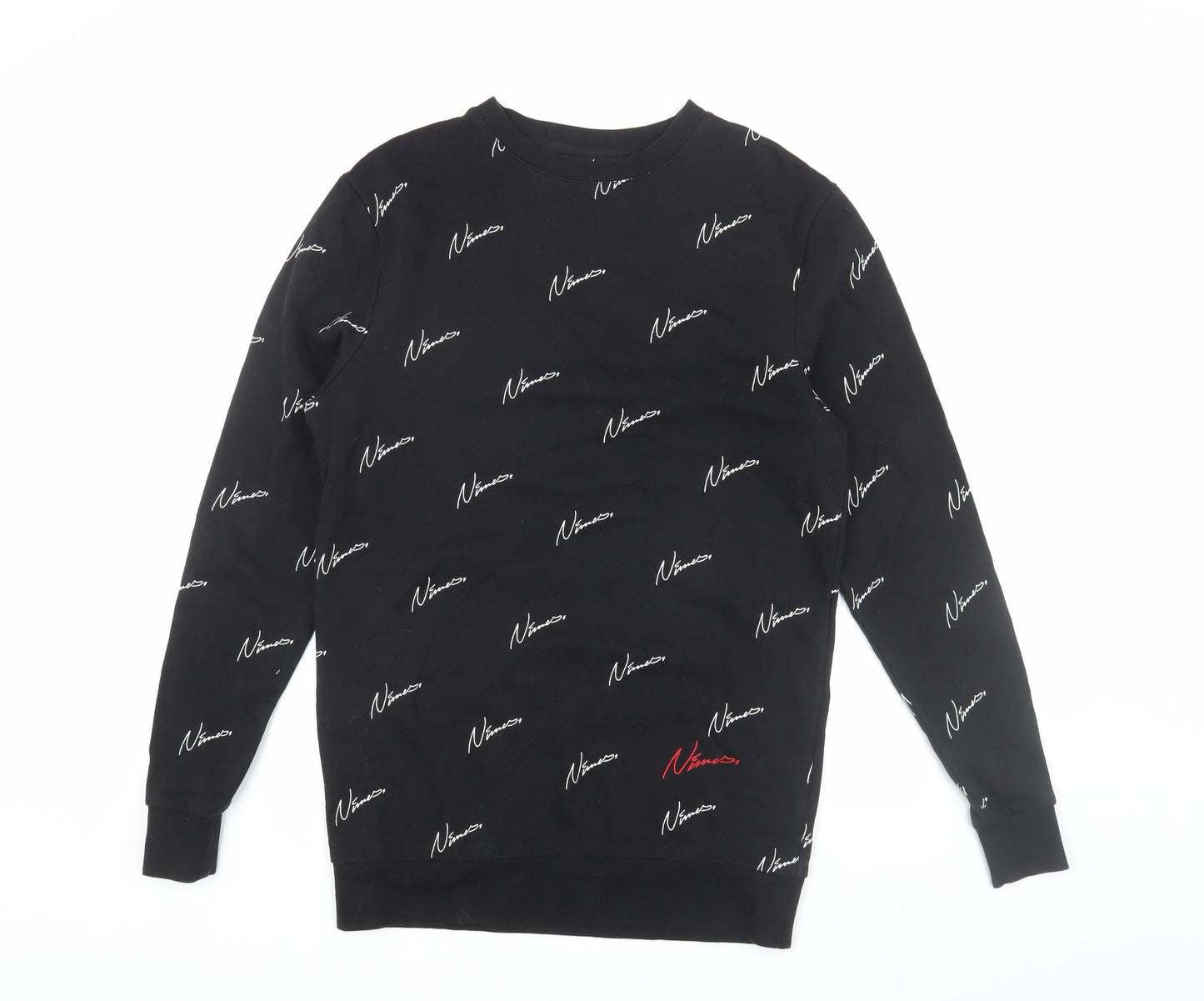 Nimes Men's Black Pullover Sweatshirt, Size S, Graphic Print