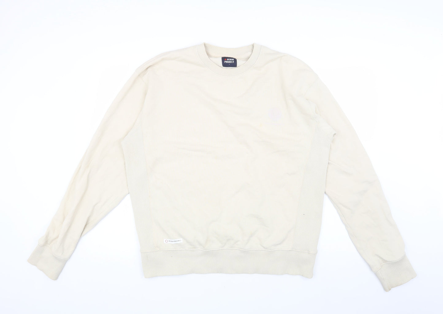 Denim Project Men's Ivory Sweatshirt Pullover L