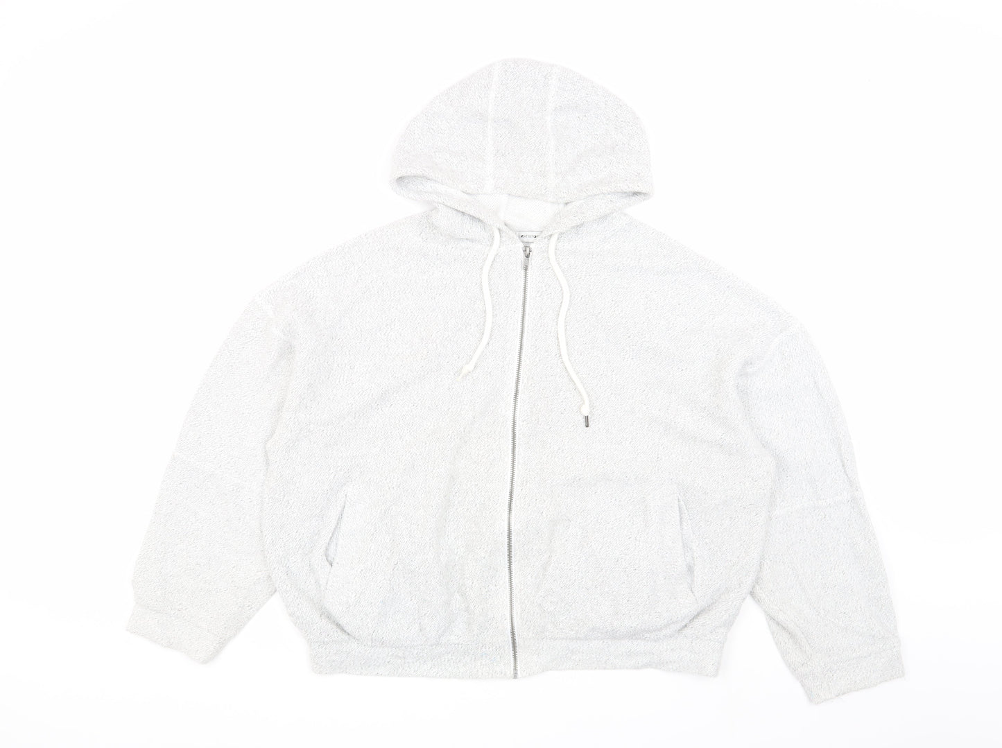 Light Before Dark Women's White Full Zip Hoodie L