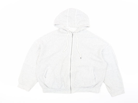 Light Before Dark Women's White Full Zip Hoodie L