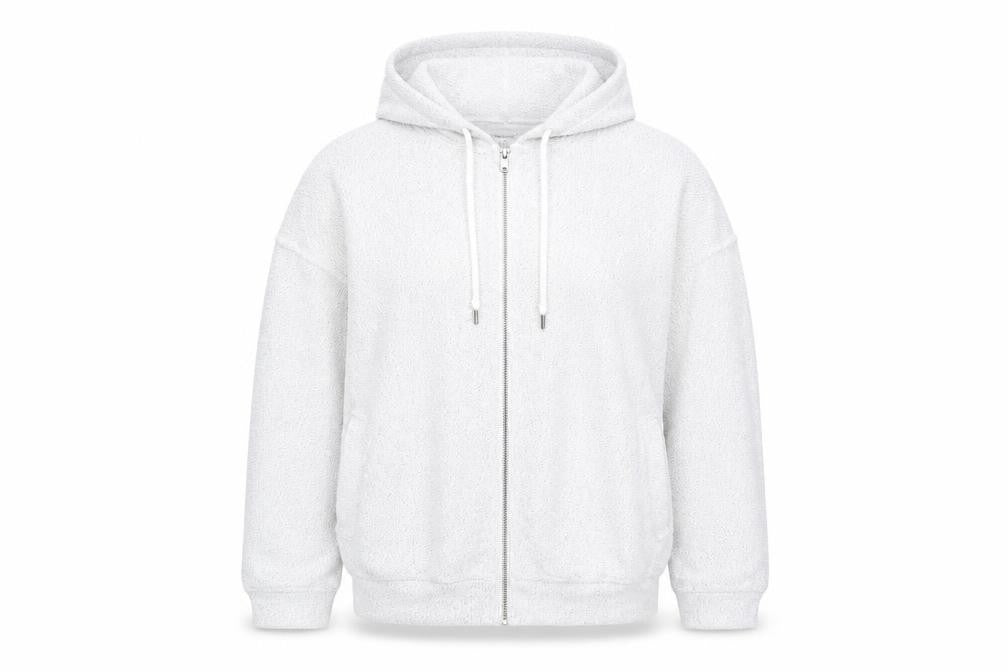 Light Before Dark Women's White Full Zip Hoodie L