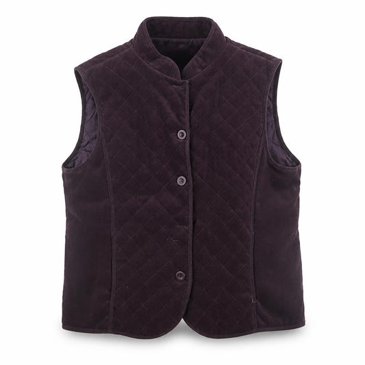 EWM Women's Black Quilted Sleeveless Waistcoat M