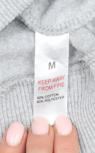 Preloved Disney Women's Grey M Pullover Christmas Sweatshirt - Label