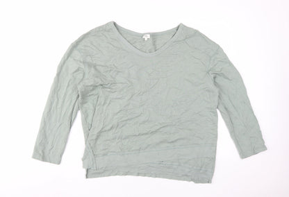 River Island Women's Green Basic T-Shirt, UK 16, 3/4 Sleeve