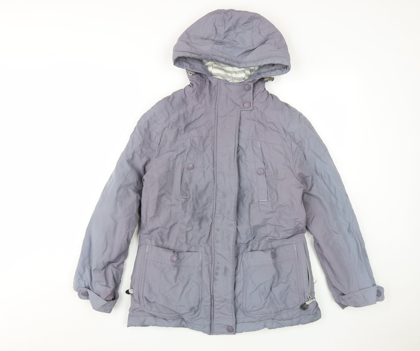 Marks and Spencer Women's Purple Hooded Puffer Jacket Size 10