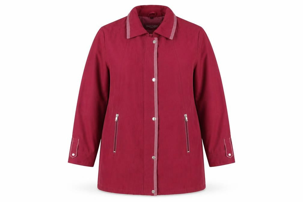 Katherine Hammond Women's Red Mid-Length Jacket Size 14