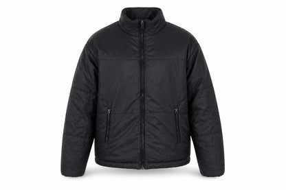 Nova Men Black Puffer Jacket L Full Zip Casual