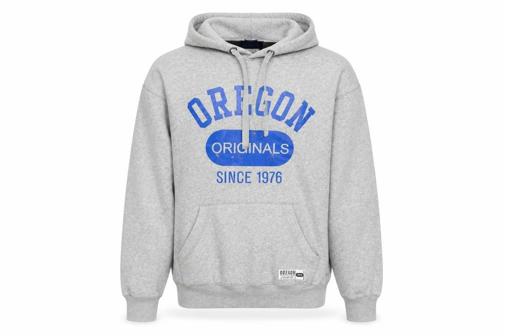 Oregon Men's Grey Pullover Hoodie - Small