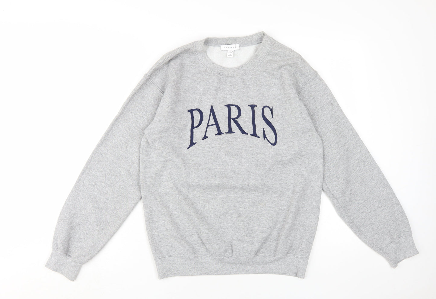 Topshop Women's Grey S Pullover Sweatshirt