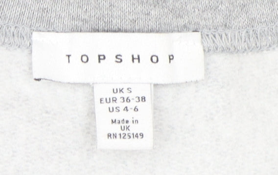Topshop Women's Grey S Pullover Sweatshirt