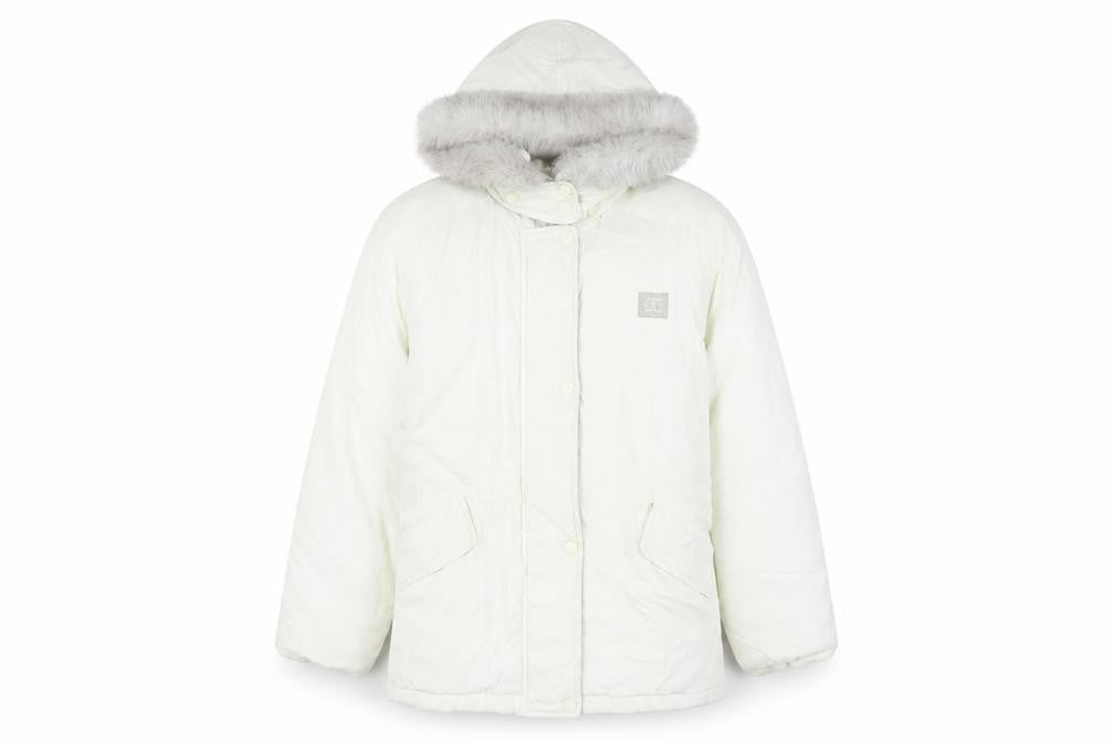 Finn Flare Women's White Size 12 Puffer Coat