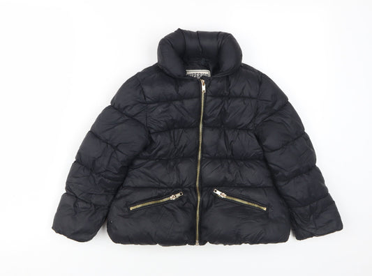 Marks and Spencer Girls Black Puffer Jacket 5-6 Years