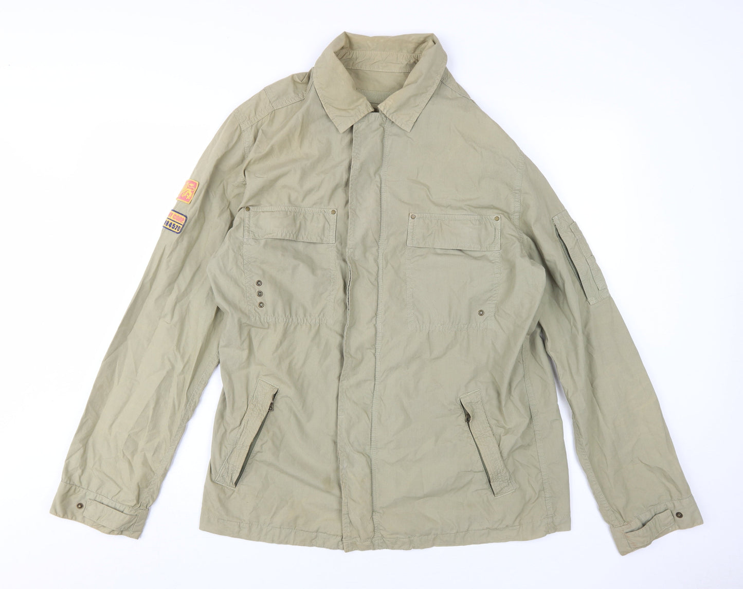 Next Men's Green Military Jacket - Medium, Army Style