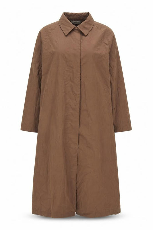 Mango Women's Brown Collared Long Shirt Dress XS