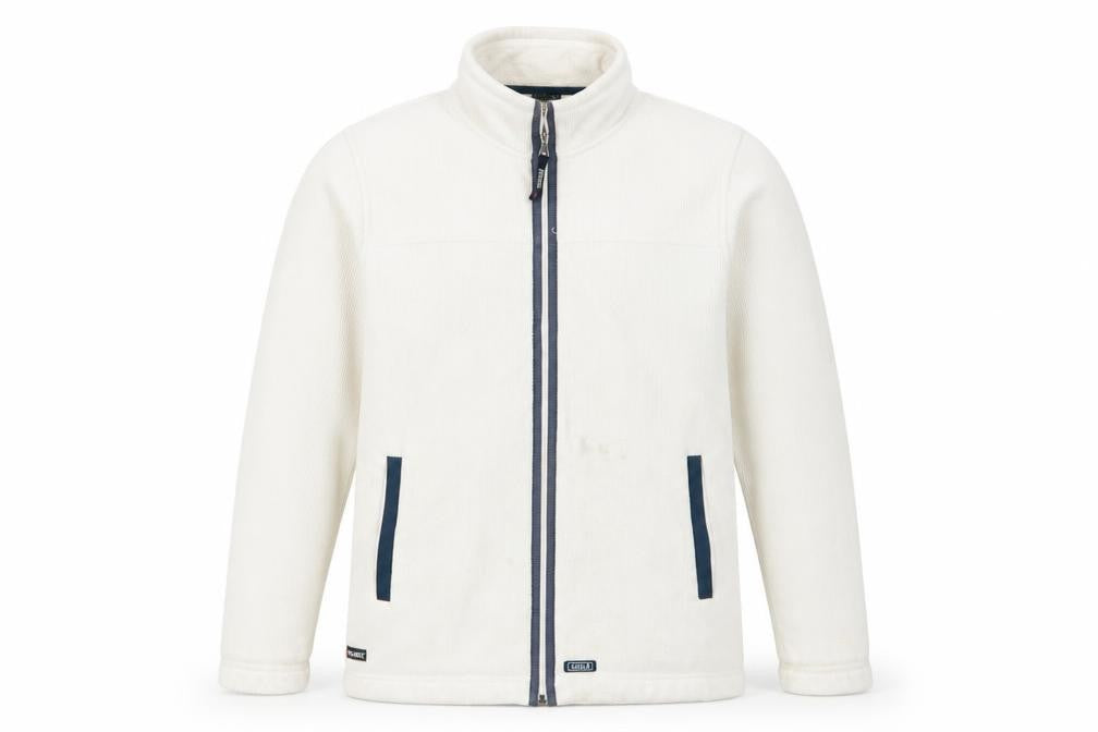 Aigle Men's White Jacket - Size 16, Casual Zip-Up