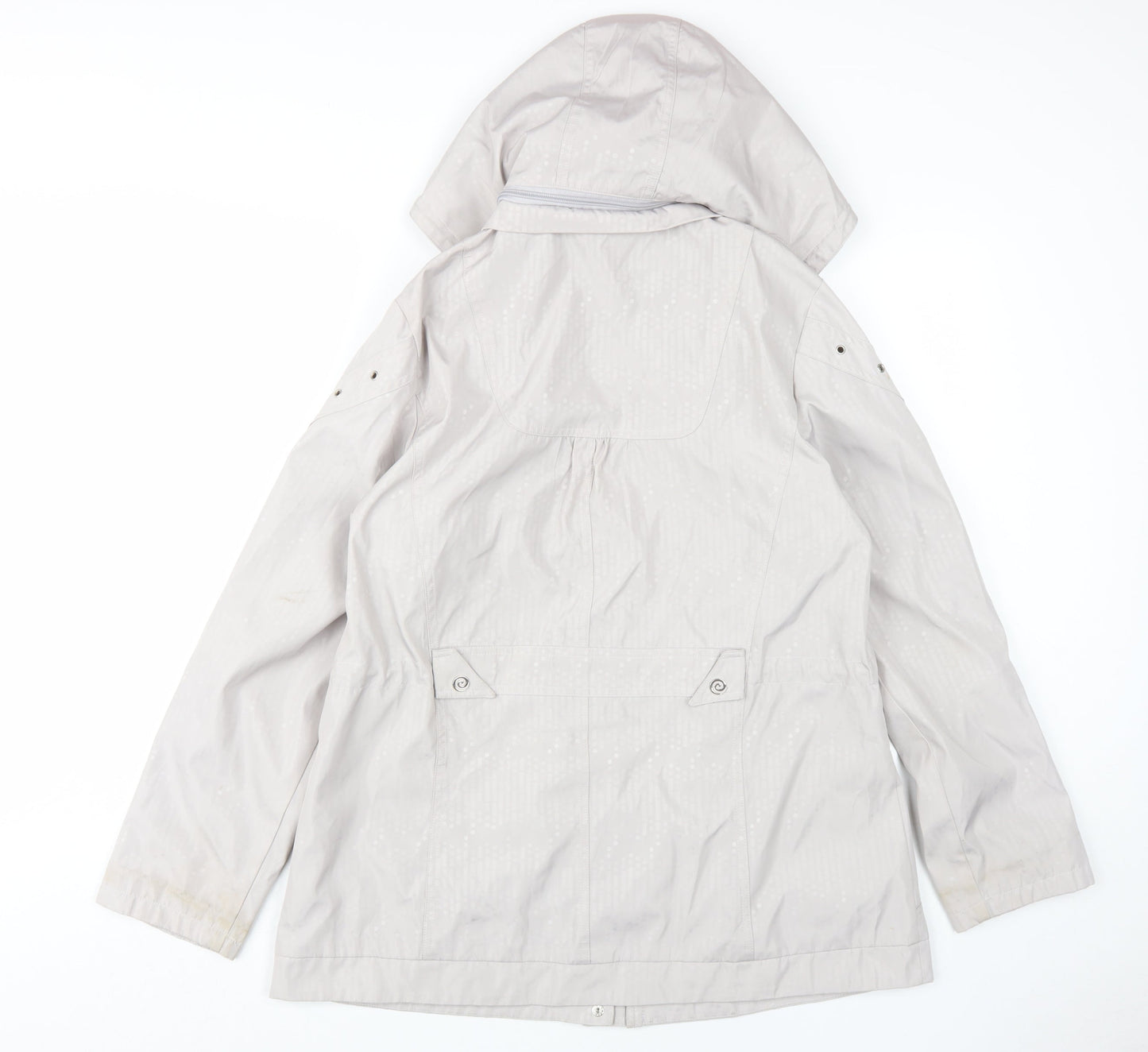 JBC Women's Beige Hooded Anorak Jacket Size 12