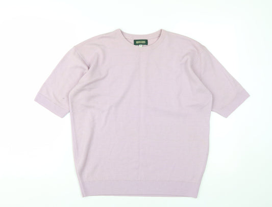 Rowlands Men's Pink Wool Pullover Jumper M