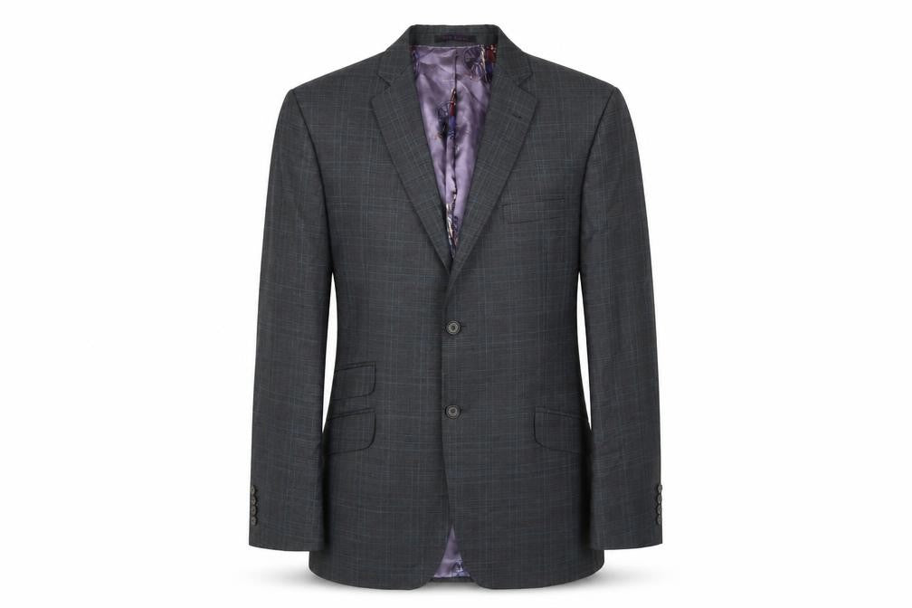 Ted Baker Men's Grey Check Blazer 42R