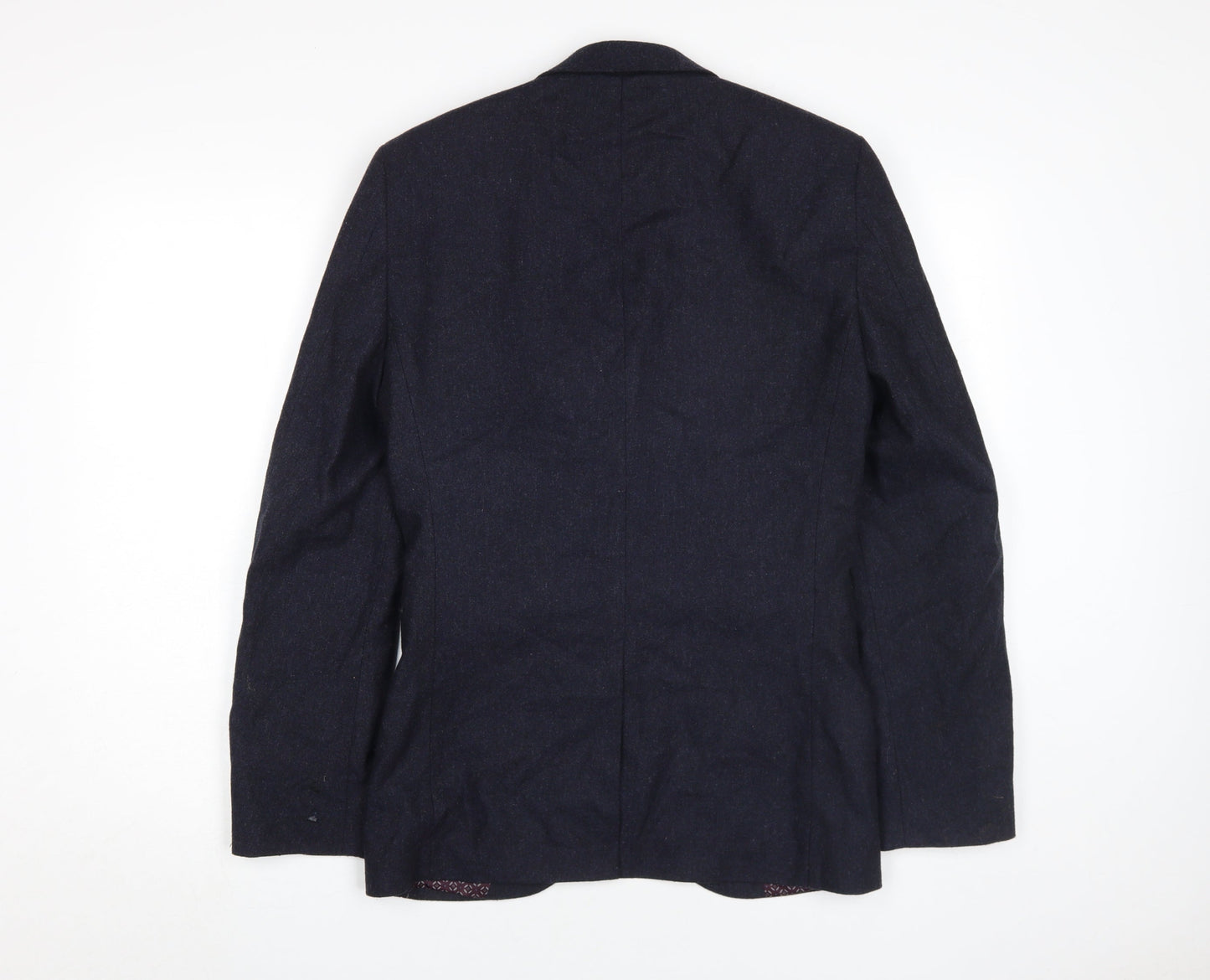Next Men's Blue Blazer, Size 34R, Wool Blend, Excellent