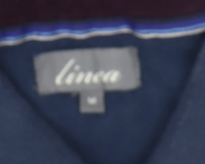 Close-up detail of Linea Men's Blue Collared jumper M