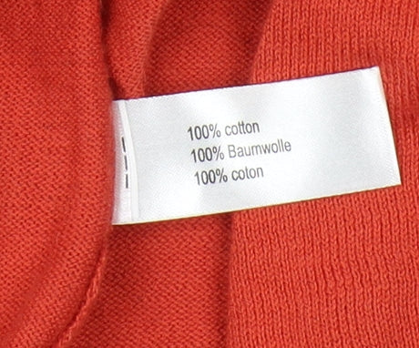 Sandwich Red Women's Cardigan L Tie Front Knit