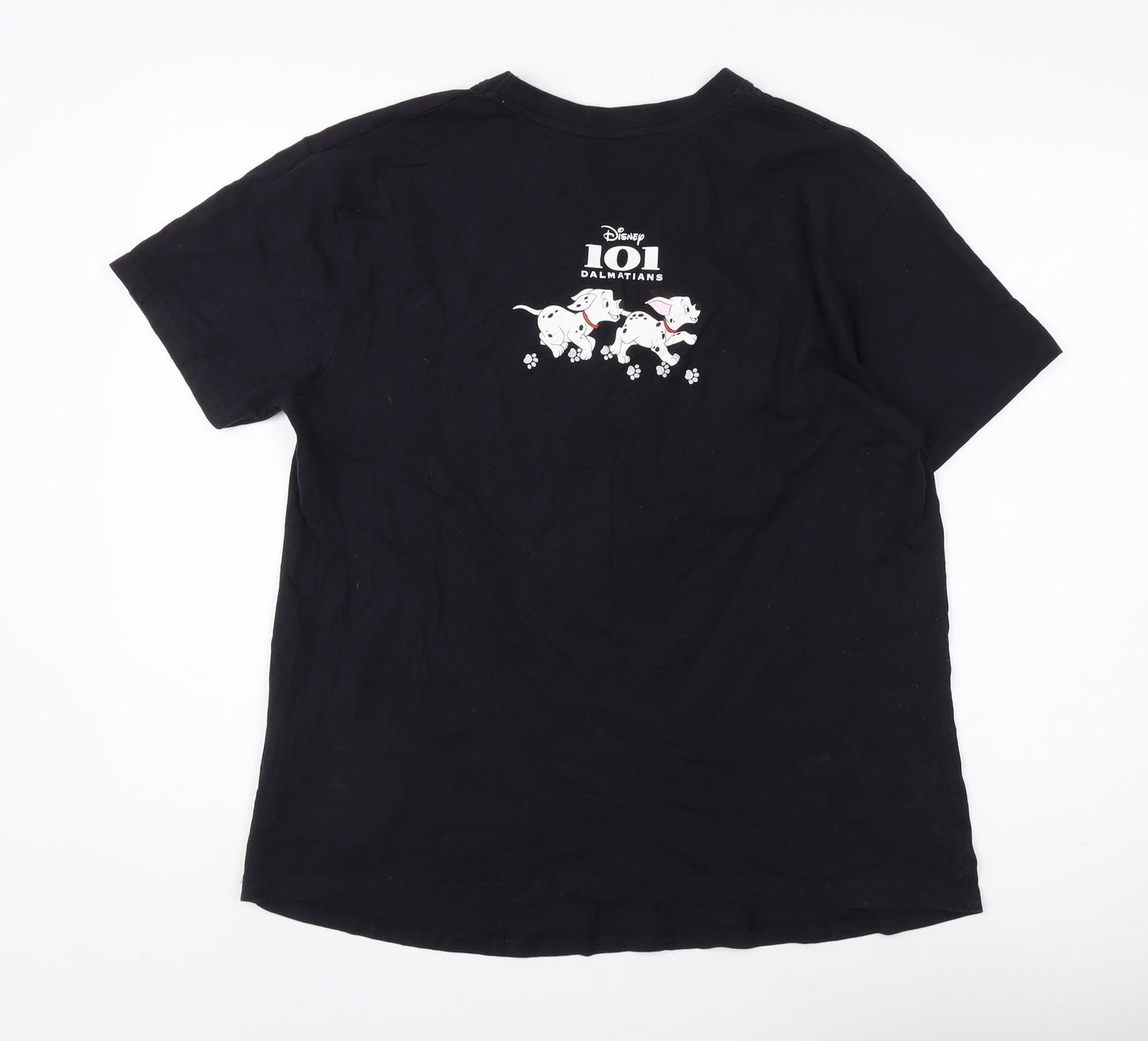 Disney Women's Black 101 Dalmatians T-Shirt, L, Casual