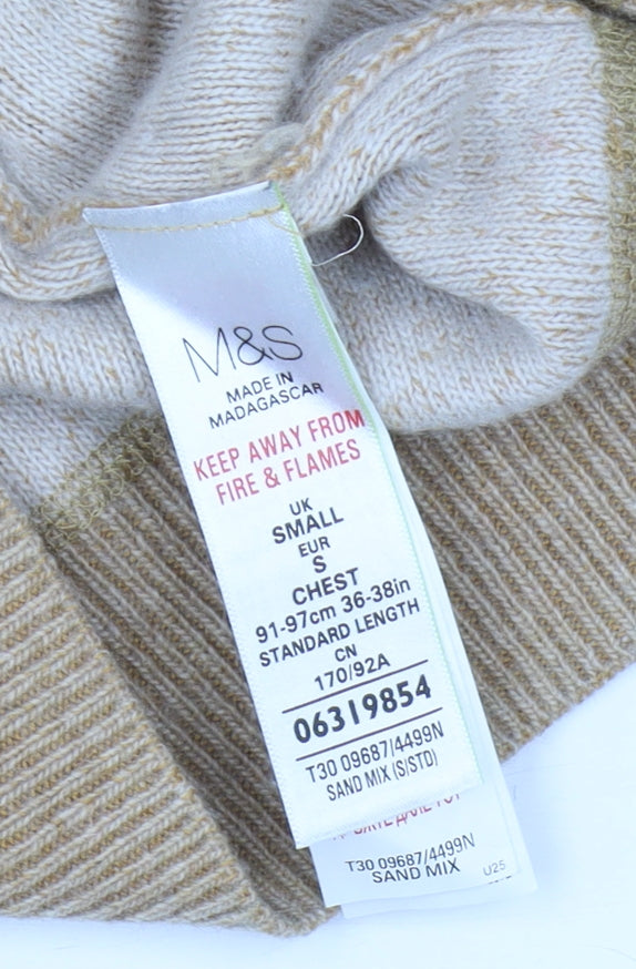 Marks & Spencer Men's Beige Pullover Jumper, Small